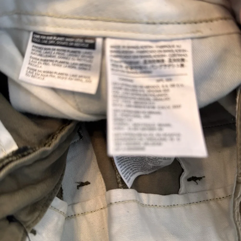 Levis Tab Twills Jeans Men's 34x34  Green Straight 100% Cotton Flap‎ Pockets